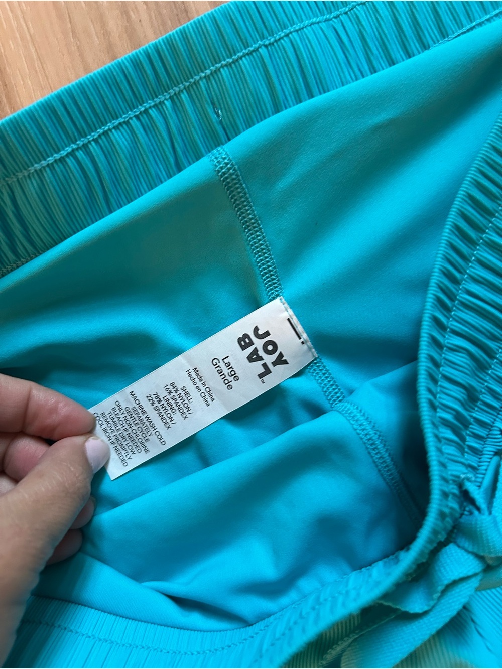 JoyLab Teal Ruffle Athletic Shorts - Picture 2 of 4